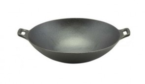 Tigaie wok din fonta cu manere detasabile