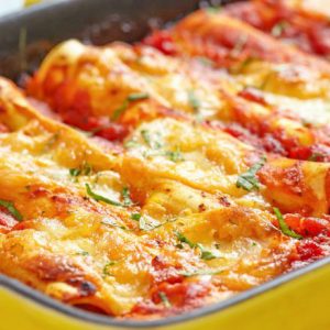 Cannelloni cu vita si sos de smantana