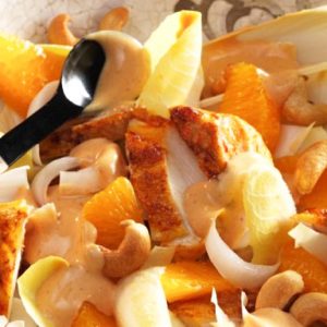 Salata de andive cu pui si portocale