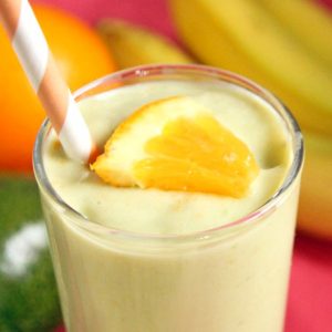 Milkshake cu mango si portocala