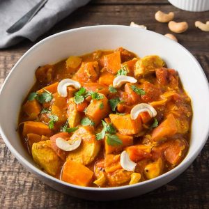 Piept de pui cartofi si curry
