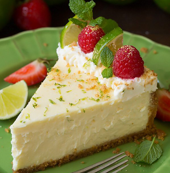 Cheesecake cu lime  felie