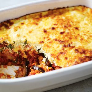 Musaca de legume cu branza de capra