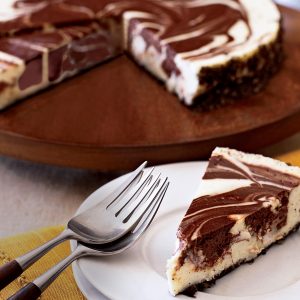 Cheesecake cu ciocolata marmorata