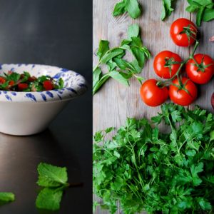 Salata de patrunjel cu menta si rosii