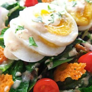 salata de spanac pui si oua