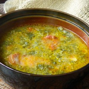 ciorba de urzici cu afumatura